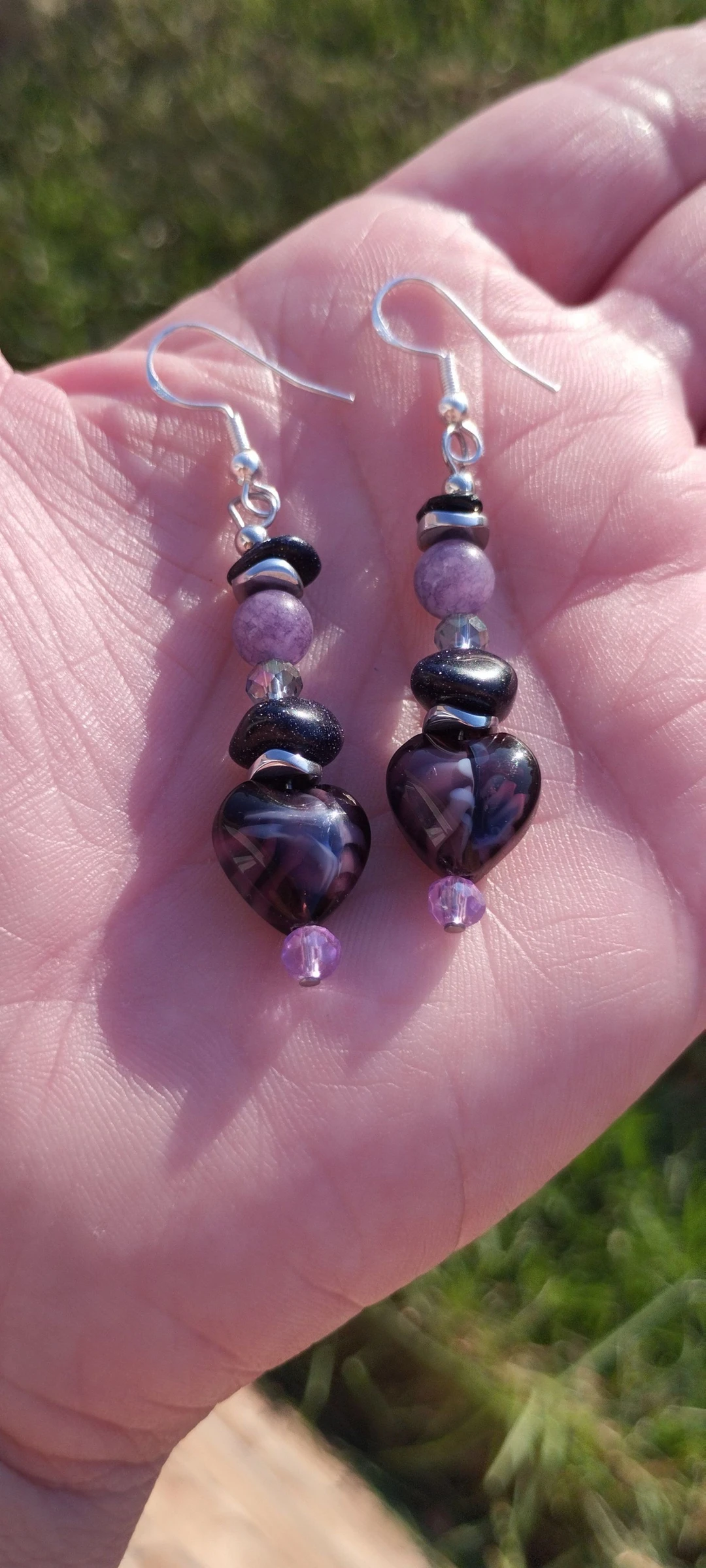 💜🧿💎💙Lindos e Elegantes Brincos Artesanais de Cristal e Pedras Naturais💙💎🧿💜 – photo 5